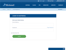 Tablet Screenshot of clients.hostwinds.com